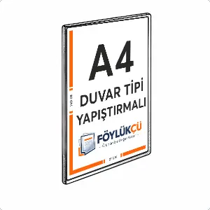 Duvar Tipi Yapıştırmalı A4 Dikey Föylükler