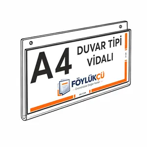 Duvar Tipi Vidalı A4 Yatay Föylükler