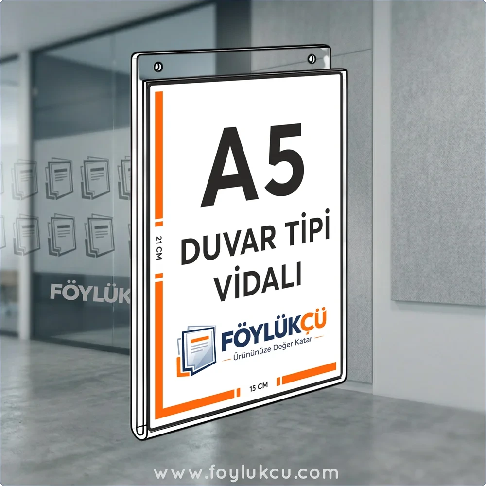 Duvar Tipi Vidalı A5 Dikey Föylük